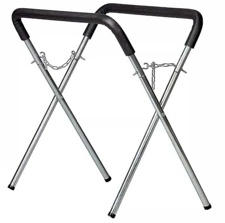 Heavy Duty Foldable Trestle Stand – Adjustable Car Panel Work Stand for Auto Body Repair, Painting & Prep