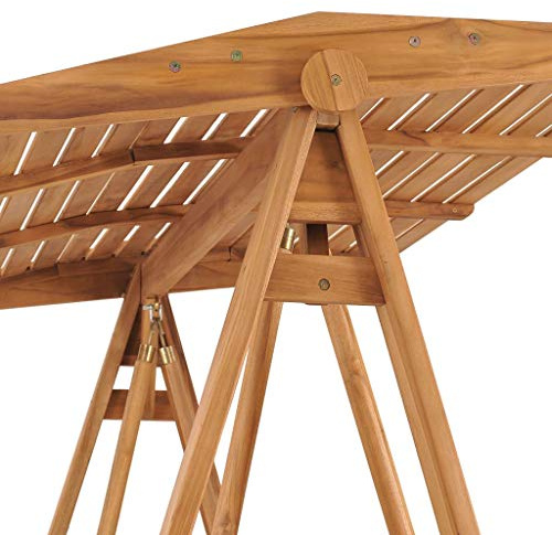 Generisch Generic Auffälliges Design, Schaukelbank, Massives Teakholz, 170 cm, Eleganter Stil, Hohe Haltbarkeit, Praktisch und Zuverlässig, Einzigartiges Design, für den Garten, für den Wohnraum