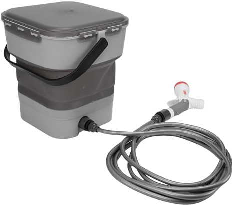 AYNEFY Pulverizador a Batería con Depósito de Agua Plegable de 12L, Boquilla 5 en 1, Pulverizador de Agua para Césped, para Jardín Doméstico, Lavado de Coches, Presión Eléctrica