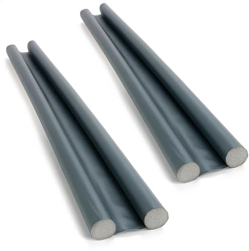 Wilhelm Sell® 2X burlete para Puertas hasta 95 cm, sellador Inferior para Puertas Interiores y de Entrada, protección contra Corrientes de Aire, frío y Ruido, Doble Sellado (2 Piezas)