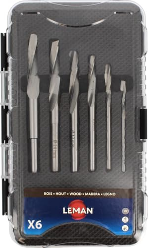 Leman - Coffret de 6 mèches à mortaiser hélicoïdales tour à droite - 322.500.00