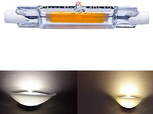 Dimmable 78MM AC220-240V 5W R7S LED COB Light Bulb Glass Tube for Floodlight Halogen Replacement (Pure White)