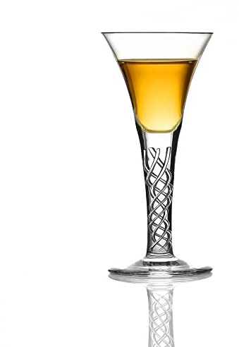 Eburya Jakobiten Whisky Glas/Jacobite Dram - Kristallglas handgefertigt in England - mundgeblasenes Whisky oder Likörglas - bleifreies Kristall