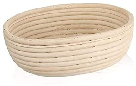 orion group - Cesta de fermentación para pan - Cesta de fermentación ovalada - Cesta de pan - Molde para masa de pan - Accesorios para hornear pan - 1 kg - 24 x 18,5 cm