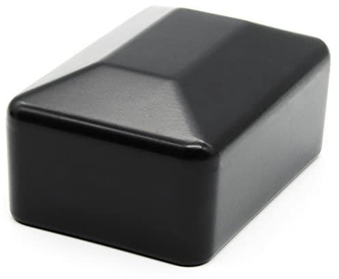 Enkotrade 10 Stück Zaunkappen Schwarz für Außenmaß 60x40 mm, Rohrkappen aus hochwertigem Kunststoff, Pyramide Rechteckig Zaunpfostenkappen Pfahl Deckel Zaunabdeckung