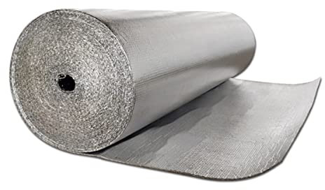 CCLONGTT 4mm Isolierfolie Dämmfolie Heizkörper Reflexionsfolie Selbstklebe Doppelte Alu Luftpolsterfolie Für Dächer Wände Und Böden Wärmehaltung (Size : 1mx4m)