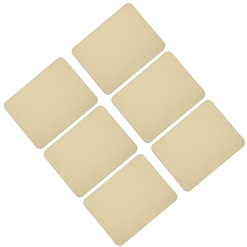 sourcing map 6 Stück Aufbügelbarer Aufnäher Stoff Reparatur Flicken Aufbügeln Ausbessern Stoff Beige 4.9x3.7 für Kleidung Reparatur Hosen Taschen Loch Reparatur und Dekoration