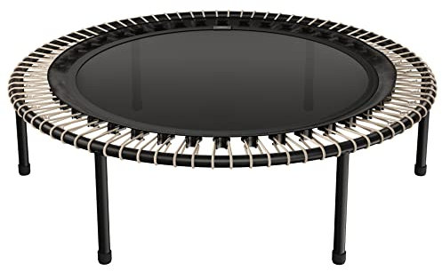 bellicon Fitness Trampolin 125cm (Beige) | Stabile Schraubbeine & Seilring-Federung bis zu 200 kg (Ultra Stark) | 3-teiliger Rahmen | Made in Germany