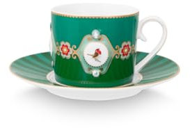 Pip Studio Love Birds Medallion Tasse m.U. grün 200ml