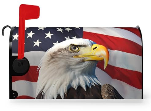 Dacawin Eagle Patriotic - Coperture magnetiche per cassette postali, formato standard, bandiere americane del 4 luglio degli Stati Uniti, copertura per cassetta postale, decorazione per ricordare il