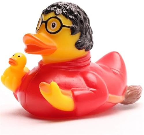 Duckshop I Badeente Magic Boy I L10cm I Quietscheente I Quietscheentchen I Geschenk für Film Fans I Präsent Sammler