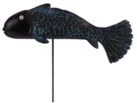 VANZACK Statue De Poisson Résine Décoration De Jardin Ornamental Fish Stake Art De Jardin Élégant Décor Vif