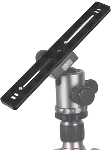 Agatige 30CM DSLR Camera Quick Release Plate, Extender Rail Sliding Plate Aluminum Alloy Quick Release Plate with 1/4in 3/8in Screw Hole for Mount Standard