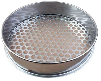 ZDUD Stainless Steel Round Flour Mesh Sifter,Garden Sieve,Sand Sieve, Sieve Metal, Compost Sieve,riddl Garden Tools for Soil and Stones 45cm.(Mesh 3mm)
