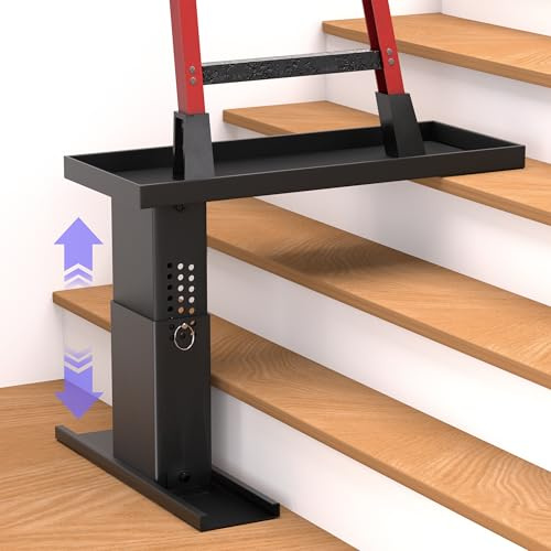 CHICAURA Ladder Leveler Pro | Heavy-Duty Ladder Stabilizer for Stairs | 750lb Safety Ladder Platform & Extender, Adjustable 12.6-19.6 | Fits Ladders up to 23.5 Wide