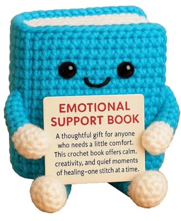 Livre de crochet, de tricot de laine, de psychologie, fait à la main, contenant du tissu tactile contre l'anxiété et des outils de soins personnels Tja790 (B, 10cm)