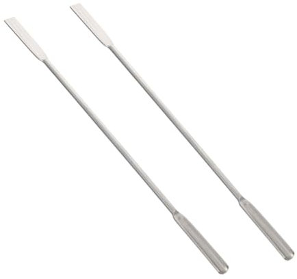 MAGICLULU Set 2 Pezzi Spatola Da Laboratorio in Acciaio Inox 304, Strumento Per Microcampionamento Doppia Estremità, Spatola Tipo u Versatile Per Uso Professionale e Domestico
