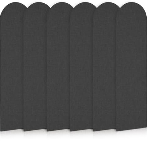 Anti-Kollisions-Wandkissen, 3D-selbstklebende Schaumstoff-Polsterung, Kopfteil, Anti-Kollisionswände, Polsterung für Schlafzimmer, Kinderzimmer, Tatami, 60 x 15 cm (schwarz), 6 Stück