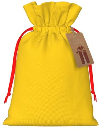 S Linen Christmas Wrap Gift Bags, Flag of Romania Print Drawstring Gift Bags, for Xmas Thanksgiving, Present Decor
