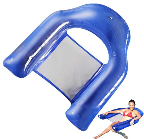 Poolsessel – 90 x 80 cm, faltbarer Poolsitz, aufblasbare Lounge, schwimmender Stuhl mit Getränkehalter, Wasserfloß für Erwachsene, See, Schwimmbad, Entspannen, Sonnenbaden, schwimmende Liege, Sommer