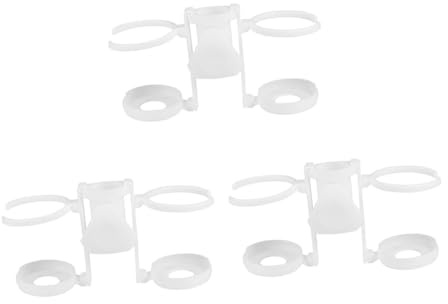 iplusmile 3 Pezzi Porta Bicchieri in Plastica Bianco Supporto da Spiaggia per Ombrelloni Facile da Installare Materiale Durevole e Ecologico per Esterni Riutilizzabile