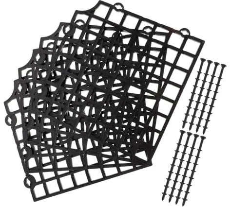 SHINEOFI 3 Piezas Rejilla Protectora para Macetas de Plantas Cubierta Recortable y Resistente para Tiestos de Exterior Evita Derrames y Excavación de Animales de Color Negro Mediano