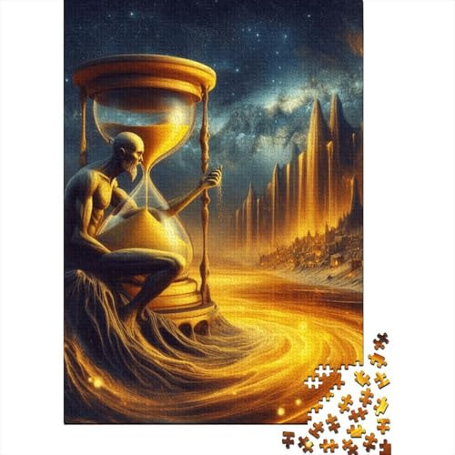 Sablier du Temps - Puzzle carré créatif de 1000 pièces pour Adultes - Jeu de Puzzle en Papier Stimulant - 38 x 26 cm