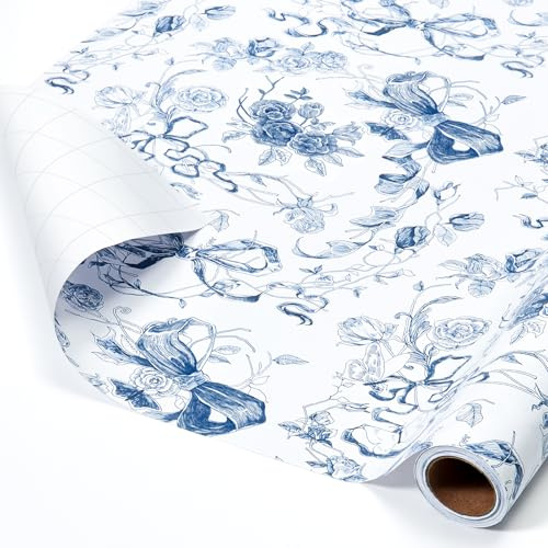 WERNNSAI 1 Rolle Schmetterling Geschenkpapier 10m x 43cm Wendbar | Schmetterlinge Geburtstagsparty, Geschenkverpackung für Mädchen Kinder Lila