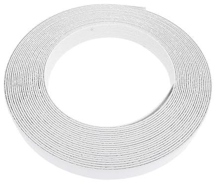 WOONEKY Nastro Adesivo Termofusibile per Bordi in PVC Bianco 2 CM X 10 M Striscia Flessibile per Bordatura Mobili e Impiallacciatura Adesivo Forte per Compensato Legno e Metallo per