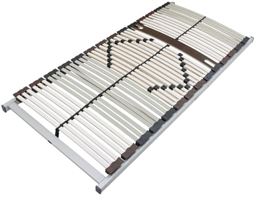 Sleepneo Lattenrost 100x200 cm fertig montiert Traglast 200 kg 40 Latten 7-Zonen Birkenschichtholz Mittelgurt Härteverstellung Made in Germany