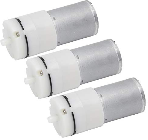 Qudinip Mikromembranpump 3st Minivakuumpump DC 6V för Fisktank Luft- och Vattenteknik Plast