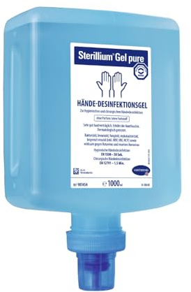 Sterillium Gel pure Händedesinfektion 10 x 1000 ml Überkopf-Flasche für Spender