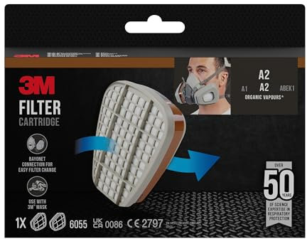 3M 6055 Cartouche filtrante active, 1 Unité (Lot de 1), Assorted