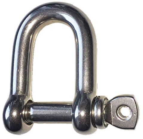 Sunload Schäkel gerade Kurze Form Edelstahl AISI 316 V4A 2 Stück (12 mm)