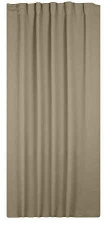 Haus und Deko Vorhang Verdunkelungsvorhang Blickdicht Gardinen Kräuselband Thermovorhang lichtdicht Kälteschutz verdunkelnd für Schlafzimmer Wohnzimmer Kinderzimmer (Taupe, 300 x 245 cm)