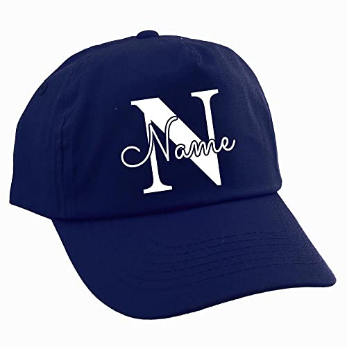 Elefantasie Personalisierte Cap für Kinder Baseball Kappe mit Name oder Wunschwort Bedruckt für Jungen und Mädchen Buchstabe