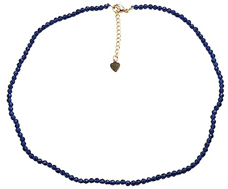 Handgefertigter Edelsteinperlen-Halsband für Frauen und Mädchen, Blau, Rot, Weiß, Grün, Mehrfarbig – Perlen-Halskettenschmuck aus natürlichen Edelsteinen, Heilkristallen