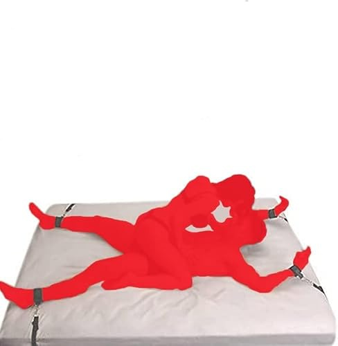 Sex Bondage Kit Juego de Restricciones Amarres sexuales debajo del colchón for adultos Parejas Restricciones de cama ajustables Cama de matrimonio Tobillo Muñequeras Restricciones Sexo Herramientas de