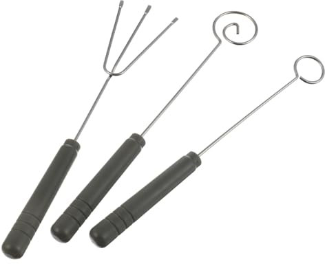 BESTonZON 3stücke Teiliges Edelstahl Dipping Fork Mit Ergonomischem Griff Unterschiedliche Formen Für Schokolade Pralinen Und Fondue Langlebig Und Vielseitig Als Back Küchenutensil