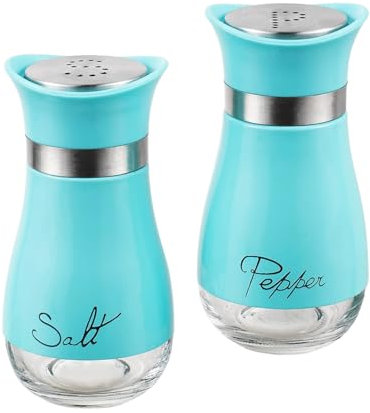 Pack of 2 Salt and Pepper Pots Salt and Pepper Shaker Salt and Pepper Set Salt Shaker Salt Pot Kitchen Accessories (Blue)