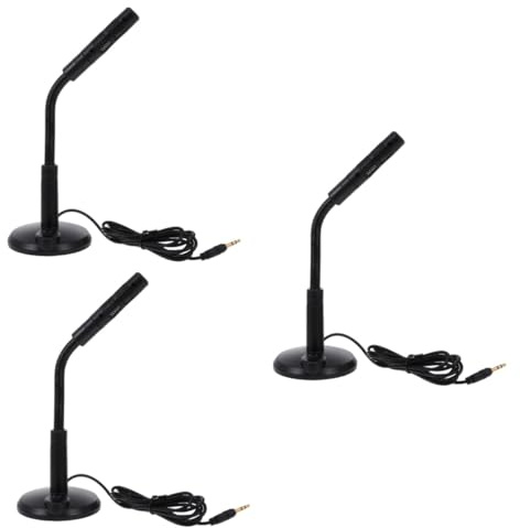 Toyvian 3stücke Einstellbares Desktop Mikrofon Für Laptop Und Pc Schwarz Für Sprachaufnahmen Meetings Und Gaming Installieren Und Flexibel Anpassbar