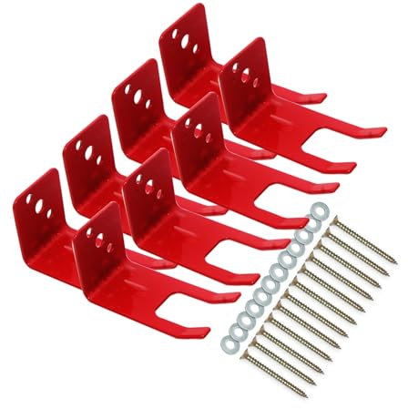 Lot de 8 supports pour extincteurs jusqu'à 9 kg, universels pour tous les extincteurs avec fentes pour corps de valve, support pour produits chimiques secs et extincteurs à eau
