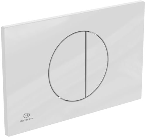 Ideal Standard - OLEAS M5, Piastra di comando meccanica WC, Placca di azionamento per cassette di risciacquo doppio scarico, Bianco