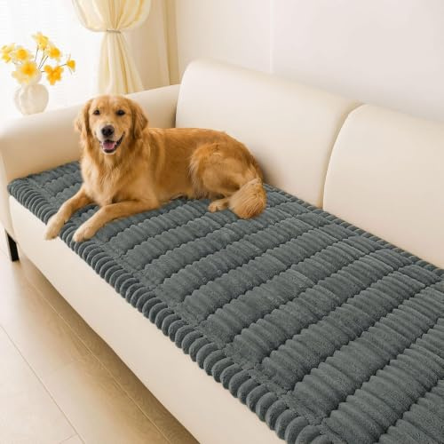 LiveGo Sofabezüge waschbar, Flauschige Couchbezüge für Haustiere, Hundematte, Möbelschutzbezug, Rutschfester Sofabezug für 1 2 3-Sitzer, Haustiermatte, Bettcouchbezug