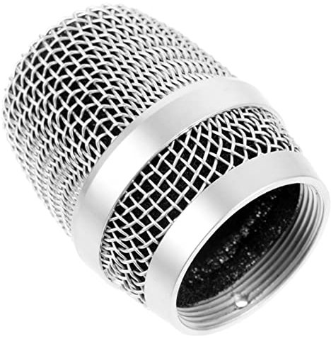 Mikinona Mikrofon Für Pc Mikrofonkopf Strapazierfähiges Gitter Für Mikrofon Drahtlose Mikrofone Mikrofonzubehã¶r Mikrofon Zubehör Mikrofongitter Aus Metall Austausch Des Kühlergrill-kugelkopfes Silver