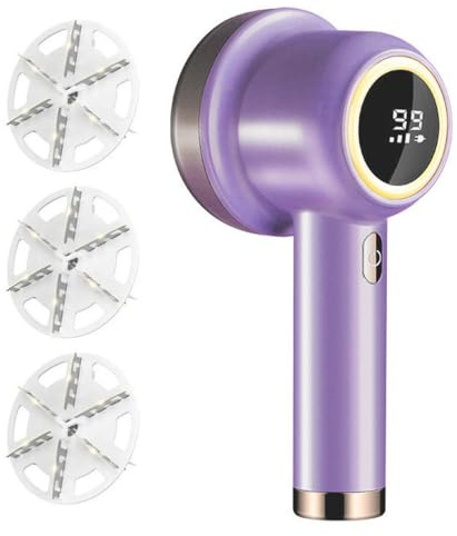 Tygrakapparat, 3 lägen justerbar ludd boll borttagare tröja trimmer defuzzer med digital display för att ta bort kläder soffa filt ludd