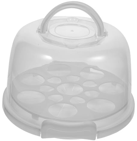 MAGICLULU Scatola per Torta Trasparente con Manico e Coperchio Porta Cupcake e Dessert Contenitore per Torte Alte da 8 Pollici in Pp