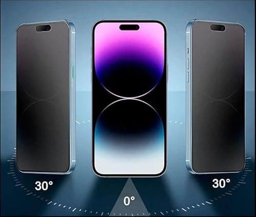 Für Iphone 14 PRO Blickschutz Panzerfolie Anti Spy Blickschutzfolie 9H Echt Glas Schutzglas (Display-Reinigungstücher incl.) Privacy Schutz volle Abdeckung incl. Display Reinigungstücher