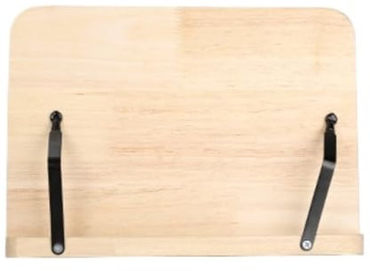 HYKJCSS Buchständer Buchhalter Rezept-Bücherregal Aus Holz for Freihändigen Lesen.Bücherregal Auf Der Arbeitsplatte Kochbuchhalter(Pine,39cm)