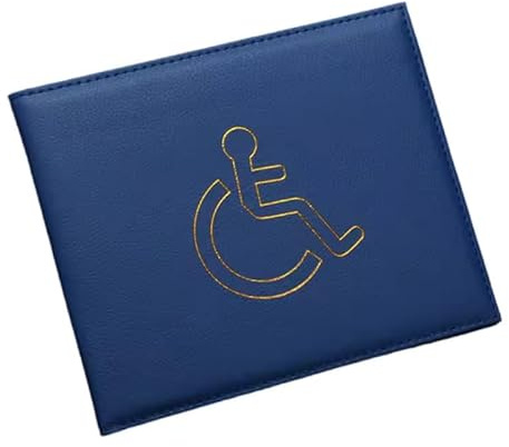 Signature Crystal Ausweishalter und Geldbörse für Behindertenausweis, PU-Leder, für Auto-Windschutzscheibe, Parkerlaubnis mit diskretem Safe – Dokumenten-Display, Leder-Schutzhülle für